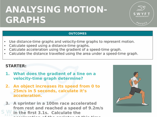 NEW WJEC (2026) GCSE Science - Analysing motion graphs