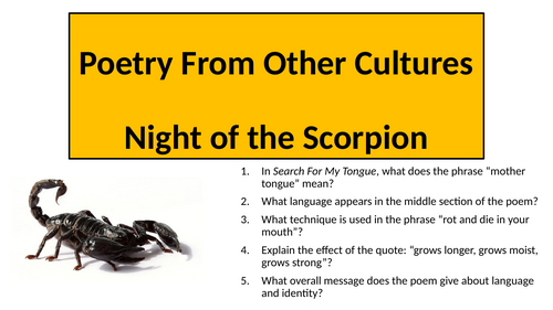 Night of the Scorpion by Nissim Ezekiel