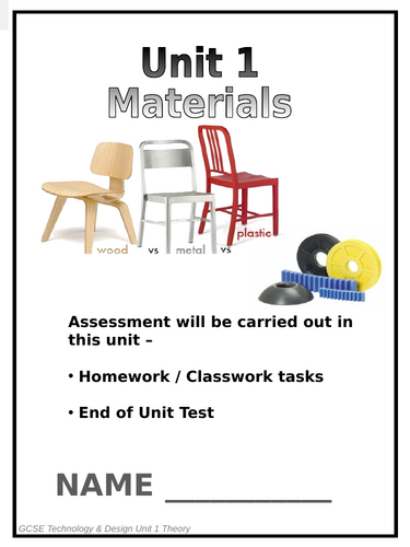 GCSE CCEA - Materials, Tool and Processes Theory Booklet