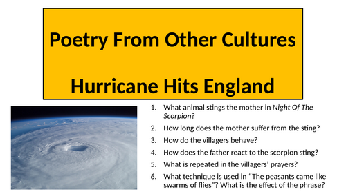Hurricane Hits England by Grace Nichols