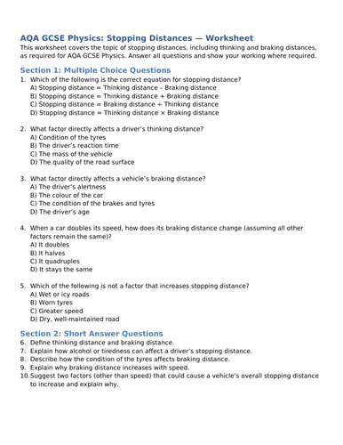 NEW WJEC (2026) GCSE Science - Analysing motion graphs