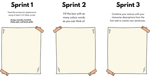 KS3 English Worksheet / Writing Sprints