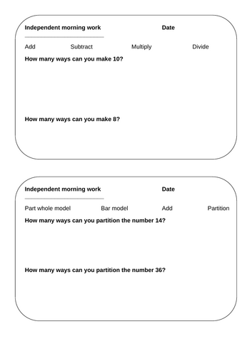 Y2 fluency and reasoning maths starters extensions