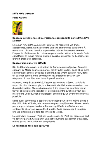 Kiffe Kiffe Demain – Faïza Guène – Hope, Resilience, and Personal Growth