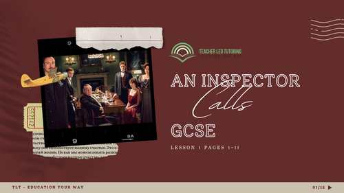 An Inspector Calls Scheme of Work