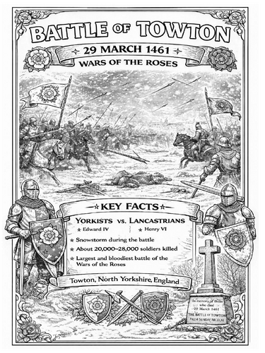 Battle of Towton coloring page
