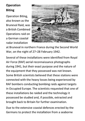 Operation Biting Handout