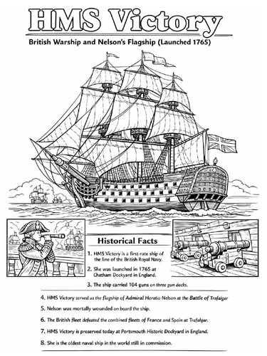 HMS Victory coloring page