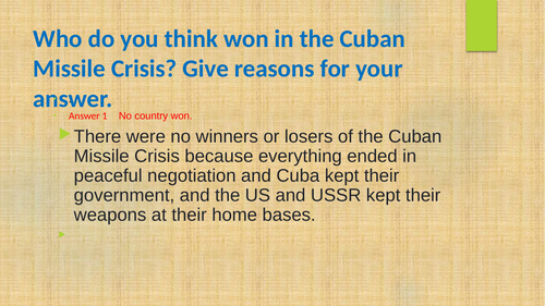 Who won the Cuban Missile Crisis?