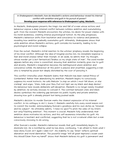 Leaving Certificate English - Higher Level Complete Sample Answers (Paper 1 & Paper 2)