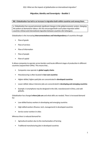 Migration, Identity and Sovereignty Booklets