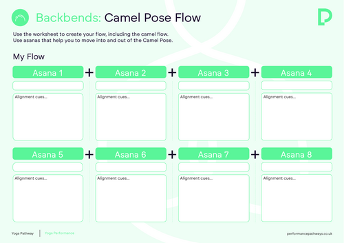 Camel Pose Flow Worksheet