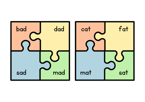The "Snap-and-Rhyme" CVC Puzzle Set