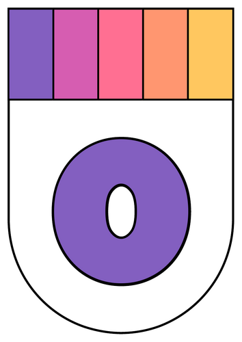 Numbers bunting 1-10 for display