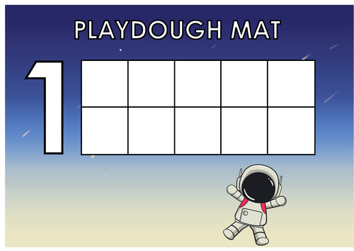 Space Explorer: 1–10 Playdough Mats