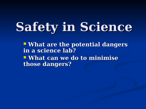 KS3 Safety in science pack