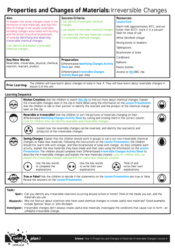 KS3 Chemical reactions