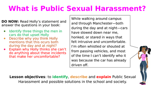 PSHE Lesson  - What is Public Sexual Harassment?