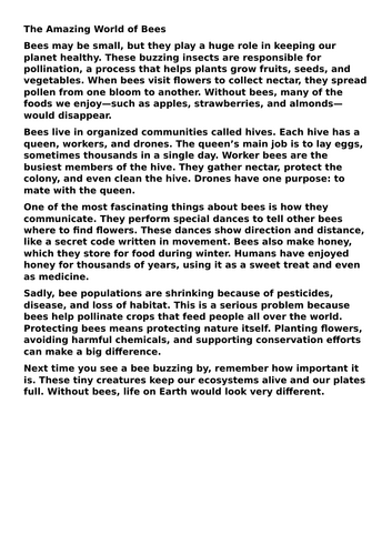 5 Fluency Texts at the Lexile Score of 850