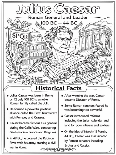 Julius Caesar coloring page