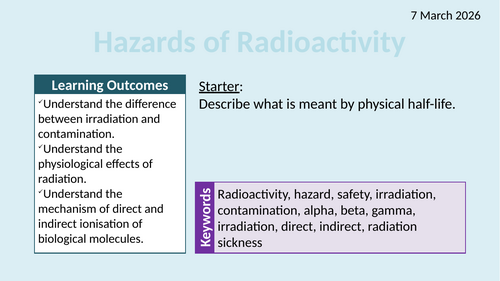 OCR AAQ in Applied Science- P3.2.3 Hazards of Radioactivity