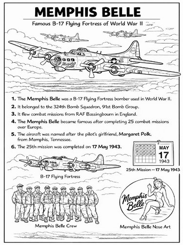 Memphis Belle coloring page