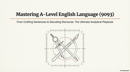 Mastering A-Level English Language (9093): Paper 3 & 4 Analytical Toolkit