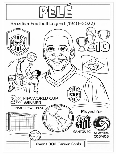 Pele coloring page