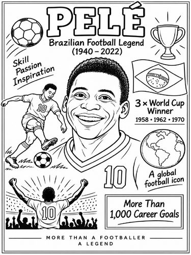 Pele coloring page