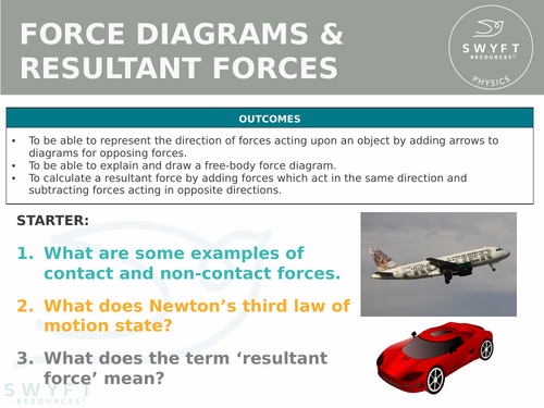 NEW WJEC (2026) GCSE Science - Force diagrams & resultant forces