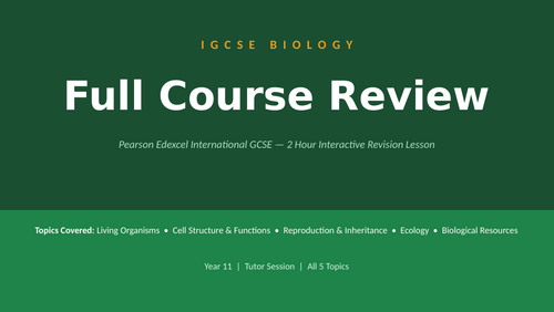IGCSE Biology Full Course Review PPT
