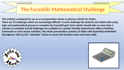 The Furoshiki  Mathematical Challenge