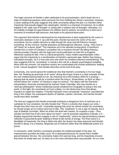 Hamlet Full essay Part b OCR A Level Lit