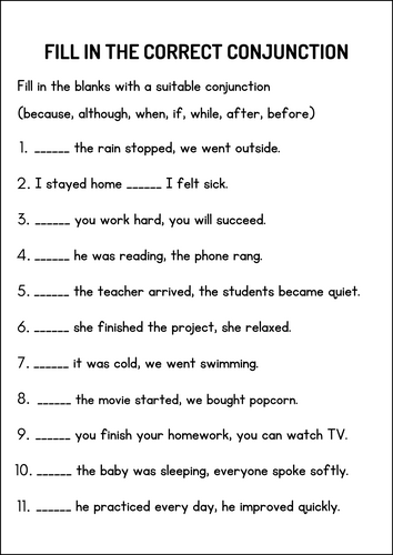 Complex Sentences and Sentence Variation - Grammar Worksheets
