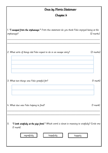 Once by Morris Gleitzman Chapter 4