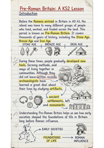 A KS2 History Lesson on Life Before the Romans