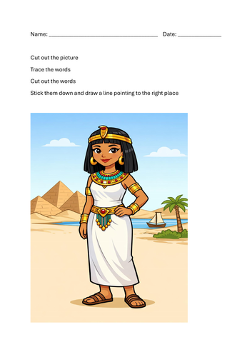 Clothes in Ancient Egypt Labelling Tracing