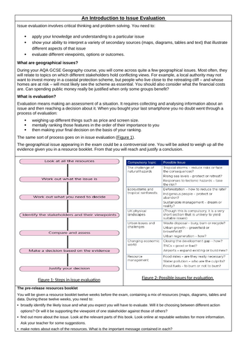 Geographical Applications (Fieldwork & Issue Evaluation)