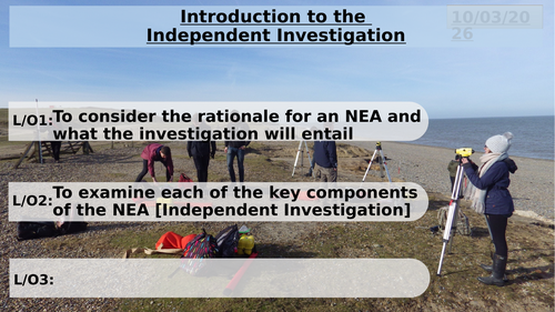 Edexcel A-Level Geography – NEA (Non-Examined Assessment) / Independent Investigation