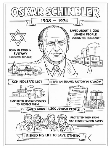 Oskar Schindler coloring page