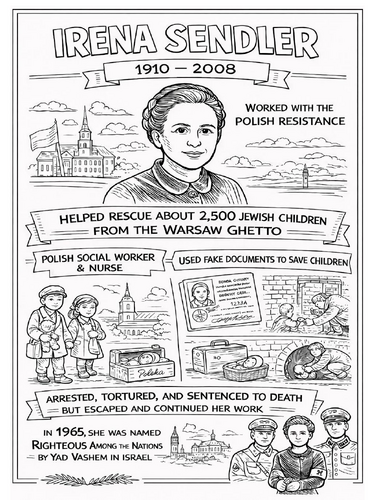 Irena Sendler coloring page