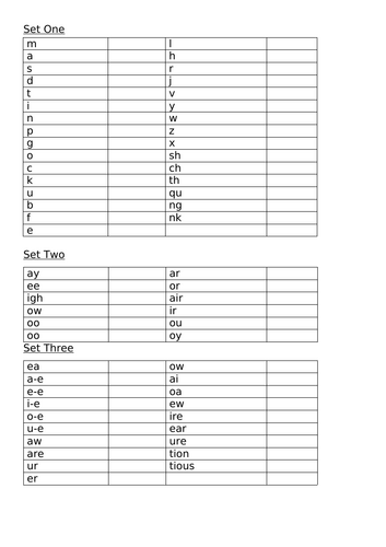 EYFS Reading Folder Sheets