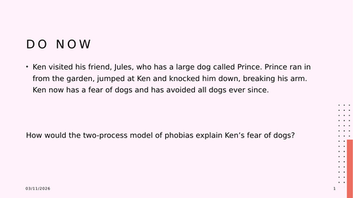 The characteristics of OCD lesson (new spec 2027)