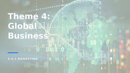 A Level Business Theme 4: 4.3.1 Marketing