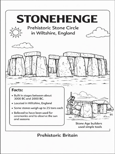 Stonehenge coloring page