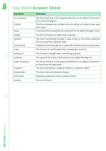 Forces lesson 8