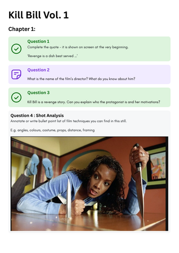 Kill Bill Vol 1 Chapters 1 and 2 QUESTIONS