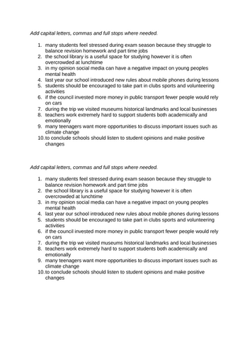 GCSE English Language - Transactional Writing/Speech Writing