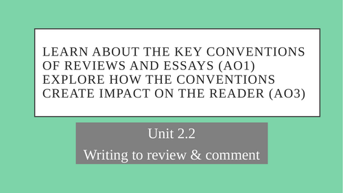 9093 AS Level English Language: Writing to Review & Comment