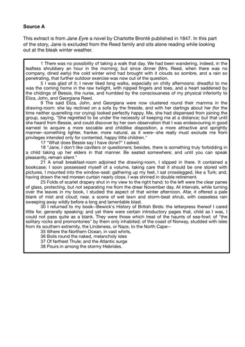 AQA GCSE English Language Paper 1 Practice Paper (2026 Format) - Jane Eyre Extract